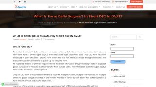 
                            7. What Is Form Delhi Sugam-2 In Short DS2 In DVAT? - Centrik