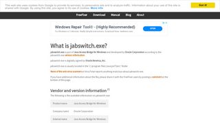 
                            6. What is jabswitch.exe? - freefixer.com
