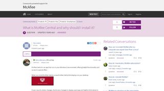 
                            5. What is McAfee Central and why should I install it ...