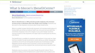 
                            5. What Is Mercer's IBenefitCenter? | Reference.com