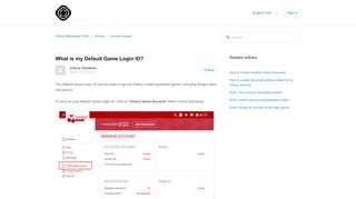 
                            8. What is my Default Game Login ID? – Cherry Messenger FAQ