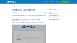 
                            8. What Is My "Login Name"? ? AWeber Communications