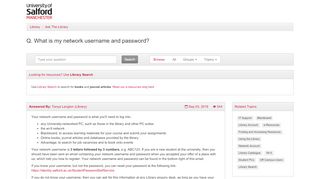 
                            4. What is my network username and password? - Ask The Library