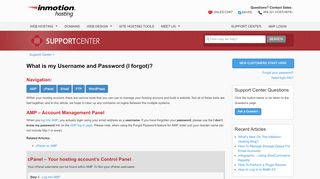 
                            4. What is my Username and Password (I forgot)? | InMotion ...