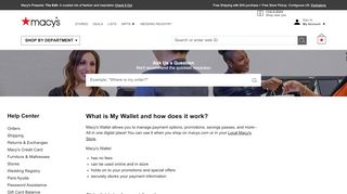 
                            4. What is My Wallet and how does it work? - Macy's Customer ...