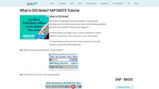 
                            4. What is OSS Notes? SAP SNOTE Tutorial - Guru99