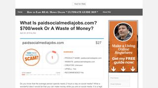 
                            4. What Is paidsocialmediajobs.com? $700/week Or A Waste of ...