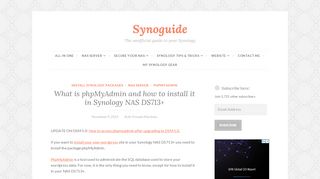 
                            4. What is phpMyAdmin and how to install it in Synology NAS ...