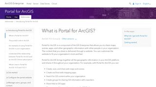 
                            8. What is Portal for ArcGIS?—Portal for ArcGIS (10.5.x) | ArcGIS Enterprise