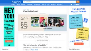 
                            3. What is Quibblo - answers.com