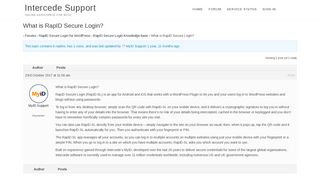 
                            3. What is RapID Secure Login? – Intercede Support