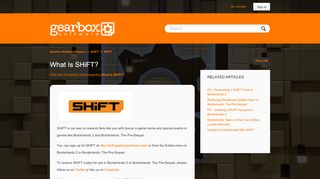 
                            8. What is SHiFT? – Gearbox Software Support