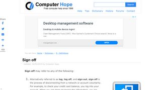 
                            4. What is Sign Off (Log Off)? - Computer Hope
