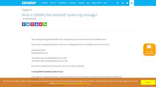 
                            5. What is “[SNMP] DoS detected” system log message? | QNAP (US)