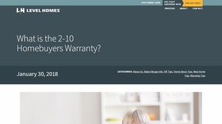 
                            8. What is the 2-10 Homebuyers Warranty? - Level …