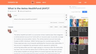 
                            9. What is the Aetna HealthFund (AHF)? | Experts123