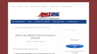 
                            8. What is the AMSOIL Preferred Customer Program