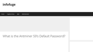 
                            7. What is the Antminer S9's Default Password? - …