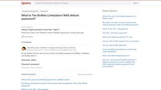 
                            9. What Is The Buffalo Linkstation/ NAS Default Password?