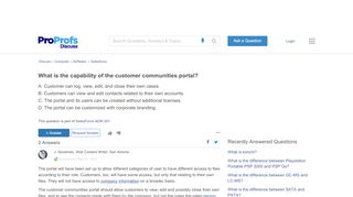 
                            5. What is the capability of the customer communities portal? - ProProfs