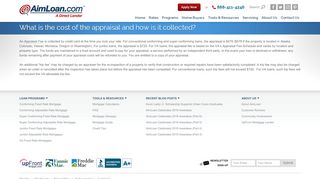 
                            7. What is the cost of the appraisal and how is it collected? | AimLoan.com