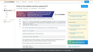 
                            3. What is the default Jenkins password? - Stack Overflow