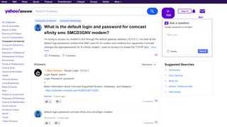 
                            1. what is the default login and password for comcast …