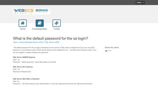 
                            9. What is the default password for the sa login? - Webecs