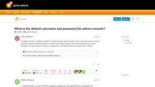 
                            2. What is the default username and password for admin console ...