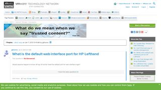 
                            7. What is the default web interface port for HP L... |VMware ...