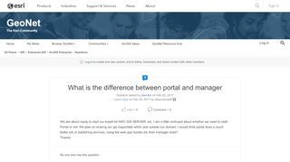 
                            3. What is the difference between portal and manager | GeoNet, The ...