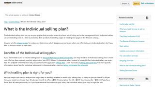 
                            1. What is the Individual selling plan? - Amazon …