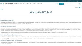 
                            6. What is the NES Test? - Study.com