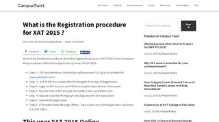 
                            8. What is the Registration procedure for XAT 2015