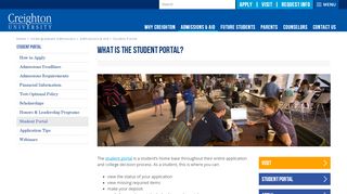 
                            4. What is the Student Portal? | Undergraduate Admissions | Creighton ...