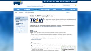 
                            1. What is the TRAIN Learning Network? - Public Health Foundation