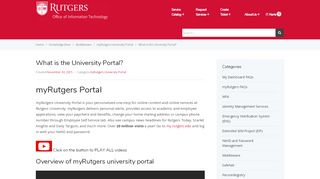 
                            6. What is the University Portal? | Enterprise Application Services