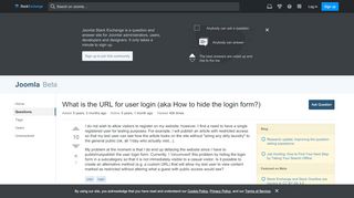 
                            2. What is the URL for user login (aka How to hide the login form ...