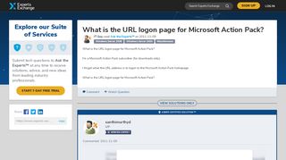 
                            5. What is the URL logon page for Microsoft Action …