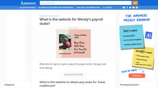 
                            7. What is the website for Wendy's payroll stubs? - …