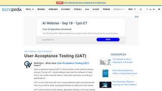 
                            5. What is User Acceptance Testing (UAT)? - Definition from ...