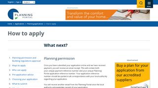 
                            1. What next? | How to apply | Planning Portal