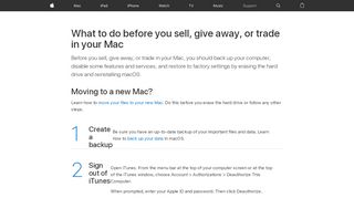 
                            8. What to do before you sell, give away, or ... - Apple Support