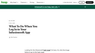 
                            2. What To Do When You Log In to Your Infusionsoft App