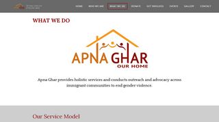 
                            4. WHAT WE DO - Apna Ghar, Inc. (Our Home)