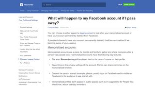 
                            7. What will happen to my Facebook account if I pass …