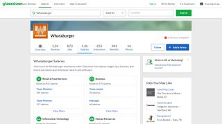 
                            8. Whataburger Salary Ranges by Job Title | Glassdoor
