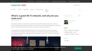 
                            8. What's a guest Wi-Fi network, and why do you need one? | Kaspersky ...