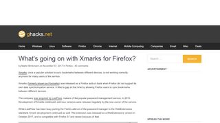 
                            7. What's going on with Xmarks for Firefox? - gHacks Tech News