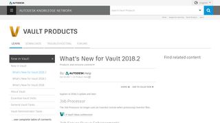 
                            1. What's New for Vault 2018.2 - Autodesk Knowledge …